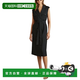 Blend Wool Midi Dress 美国奥莱直发 自营Reiss black Kimora