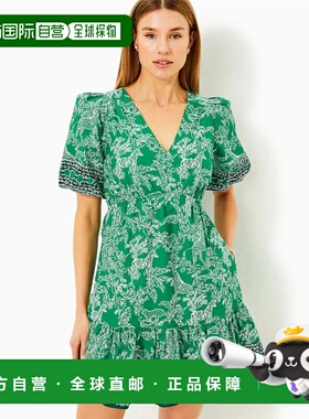 自营Women's Lilly Pulitzer Kentlee Dress Fiddle Leaf Safari