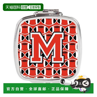 自营 Carolines Treasures CJ1067-MSCM 字母 M 足球猩红色正品