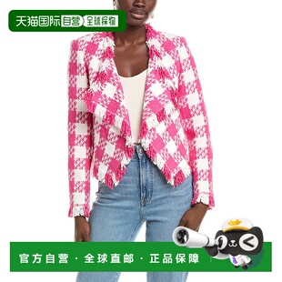 Wool 美 pink Jacket Blend Lined Silk Renta 自营Oscar