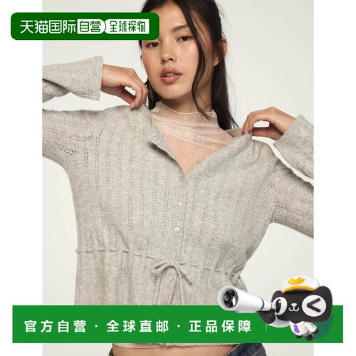自营Lucky Brand女款云柔娃娃衫开衫-中等深灰色 美国奥莱直发