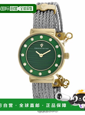 自营Christian Van Sant女式Cavo绿色表盘手表-绿色 美国奥莱直发