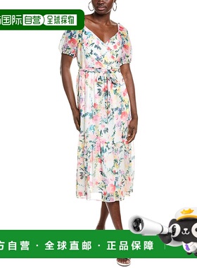 自营 Julia Jordan雪纺迷笛连衣裙-白色 美国奥莱直发