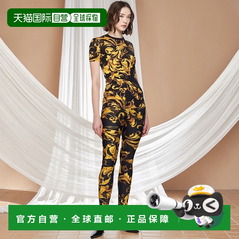 1h可退 香港直邮潮奢 versace 范思哲 女士 黑色 & 金色 Lycra Ba