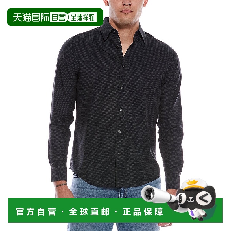 自营Report Collection Print Sport Shirt - black 美国奥莱直发