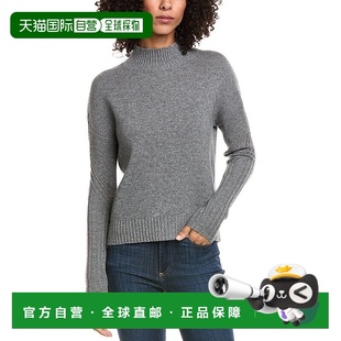 Stitch Wool 自营InCashmere Blend Sleeve Cashmere Swea Mock