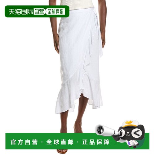 美国直邮自营J.McLaughlin Zia Linen Skirt - white 美国奥莱直