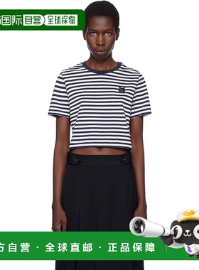 1h可退 香港直邮潮奢 MAISON KITSUNE 女士 海军蓝 & 白色 Bold F