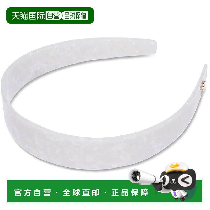 自营lele sadoughi白色女式珍珠母Emma Acetate头带 美国奥正品
