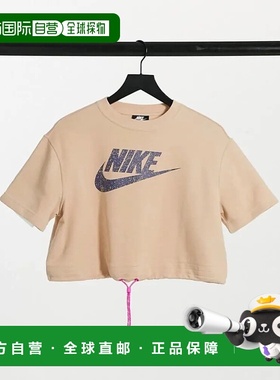 自营Nike Air Sportswear Short Sleeve Running Top Shimmer Tan