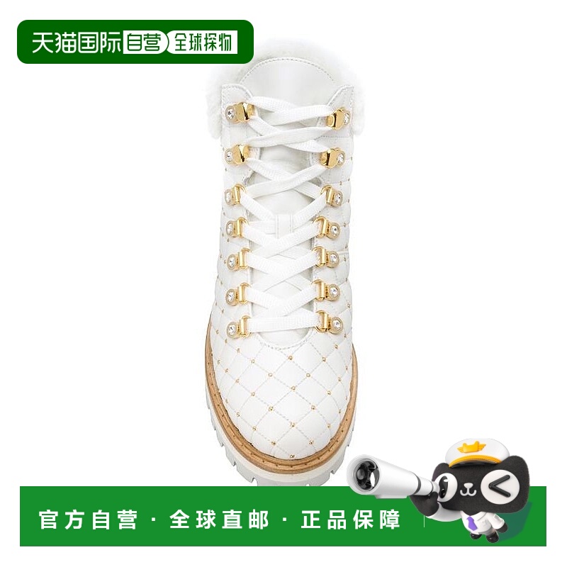 自营le sillaSt. Moritz Fod.Montone Booties - white 美国奥莱