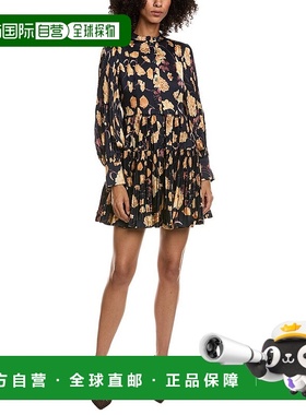 自营Ted Baker纽扣式迷你连衣裙-蓝色 美国奥莱直发