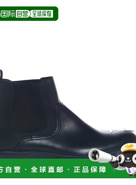 自营 Bally Corbet 6230637 男士黑色小牛皮纯色切尔西靴 - 黑色