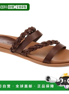 自营 journee collectionJournee女式Colette中宽平底凉鞋-棕色