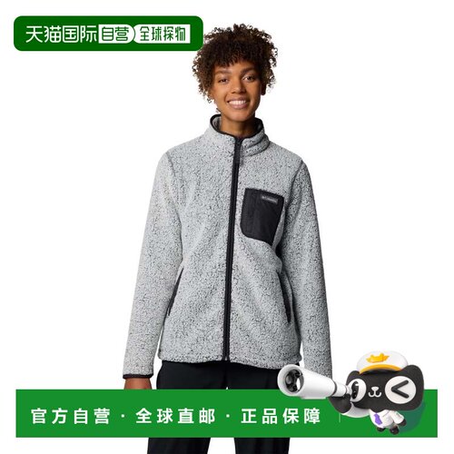 自营Columbia West Bend II夹克女士希瑟灰色摇粒绒全拉链GBO3928