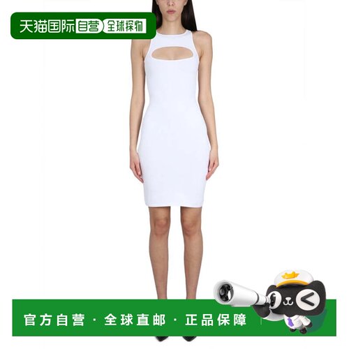 自营dsquared2Dress Cut Out - white 美国奥莱直发连衣裙包臀裙