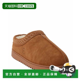 自营Dearfoams Dean Genuine Suede Clog Slipper with Embroider