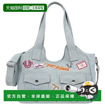 自营True Religion Agusto Multi Patch Soft Tote - denim 美国