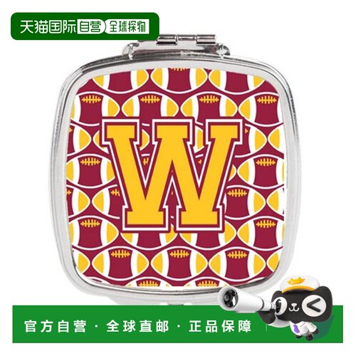 自营Carolines Treasures CJ1081-WSCM 字母 W 足球栗色和金正品