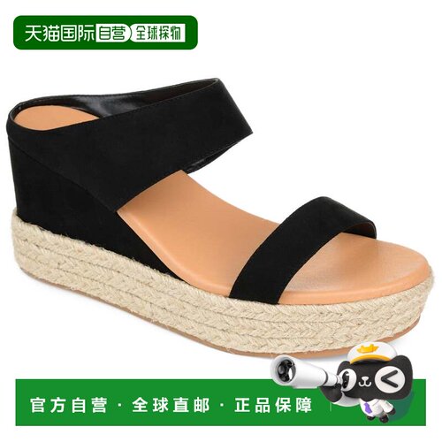自营Journee Collection 女式 Tru 舒适泡沫 Alissa 拖鞋 - 黑色