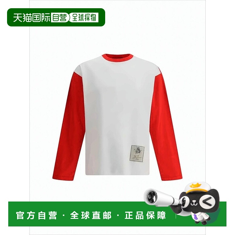 自营jacquemusColor-Block Long-Sleeve T-Shirt With Logo Accen