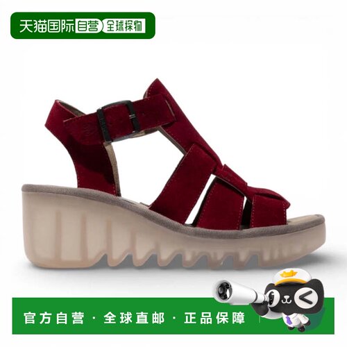 自营fly londonSuede Leather Wedge Sandals Stylish Comfort We