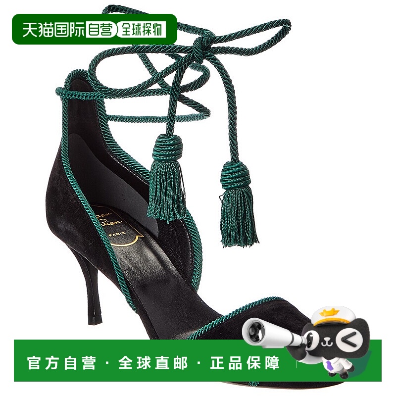自营Roger Vivier Suede Sandal - black 美国奥莱直发