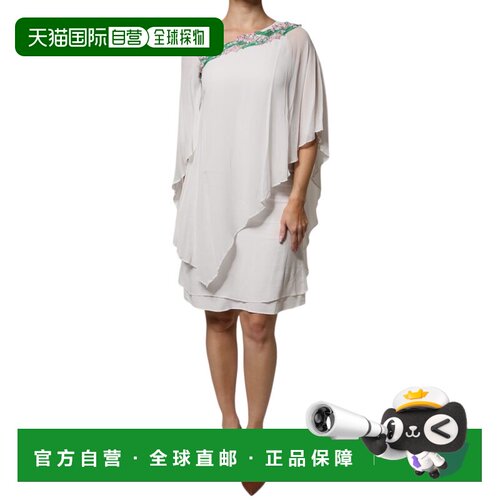 自营Blumarine Floral Embroidery Viscose Chiffon Shift Women'