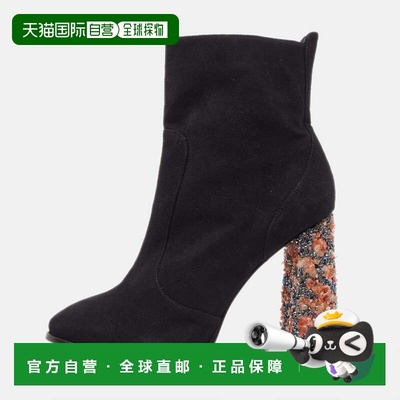 自营Sophia Webster Black Suede Felicity Ankle Boots - black