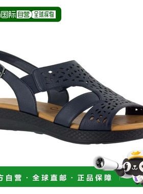 自营Easy Street Bolt Sandals Women's Navy Adjustable Strap S