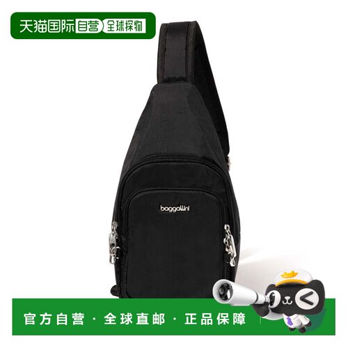 自营baggallini Securtex防盗吊袋-黑色 【美国奥莱】直发斜挎包