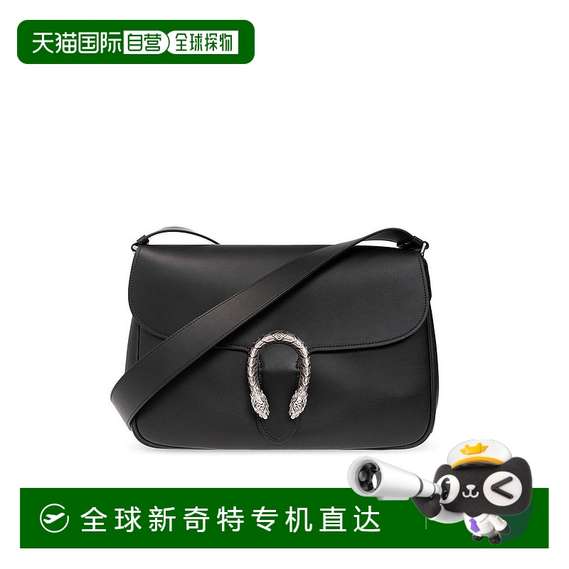 1h可退 香港直邮潮奢 Gucci 古驰 男士 翻盖虎头单肩包 758557AAC