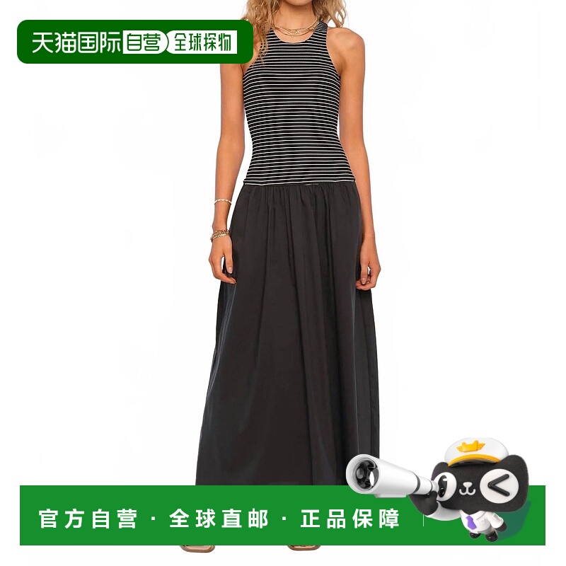 自营heartloomMalibu Maxi Dress In Black Stripe 美国奥莱直发