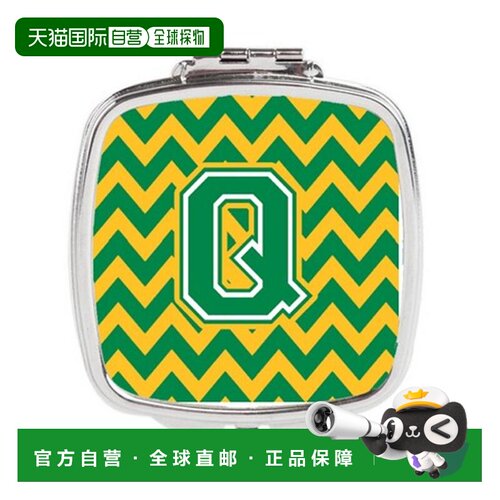 自营 Carolines Treasures CJ1059-QSCM 字母 Q 雪佛龙绿色正品