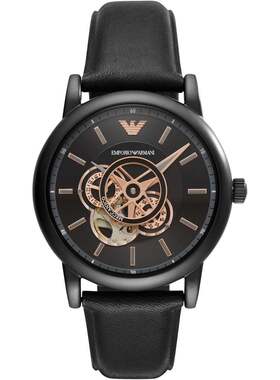 自营Emporio Armani Men's Luigi 43mm Automatic Watch - black