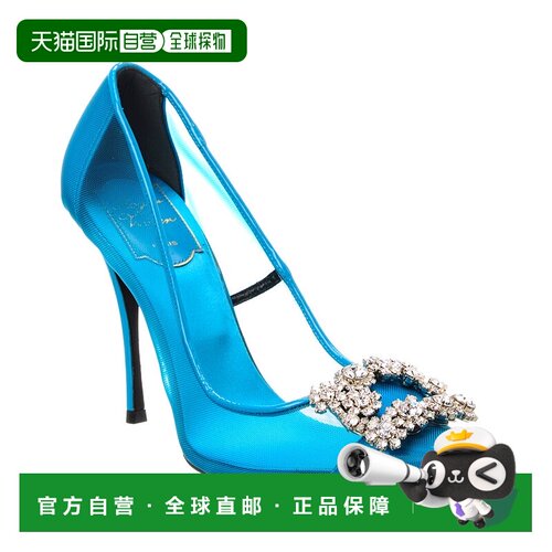 自营Roger Vivier Mesh & Patent Pump - blue 美国奥莱直发