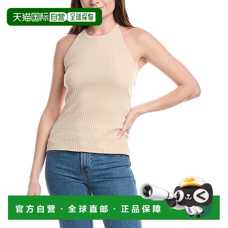 自营 line & dot线条和圆点背心-米色 美国奥莱直发