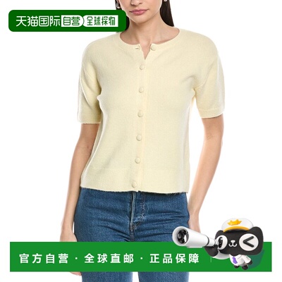 自营Vince Camuto Covered Button Cardigan - white 美国奥莱直