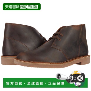 美国直邮Clarks 男士 沙漠靴英伦靴子男鞋休闲系带拼接男靴