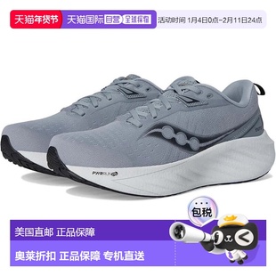 自营Men's Saucony Triumph 22 Sneaker Gray Lace-Up Running Sh