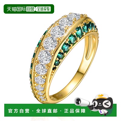 自营geneviveSterling Silver 14K Gold Plated with Colored Cub