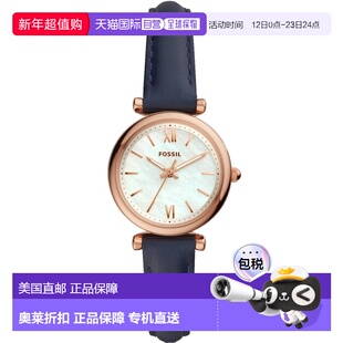 自营Fossil Women's Carlie Mini Mother of Pearl Dial Watch -