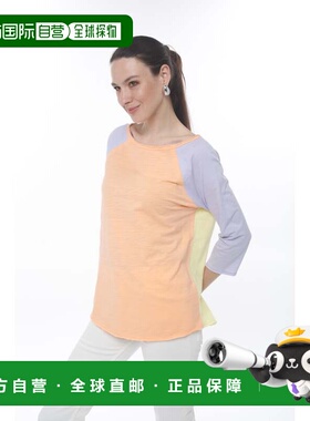 自营in2Color Block Open Crew Neck - sherbet combo 美国奥莱直