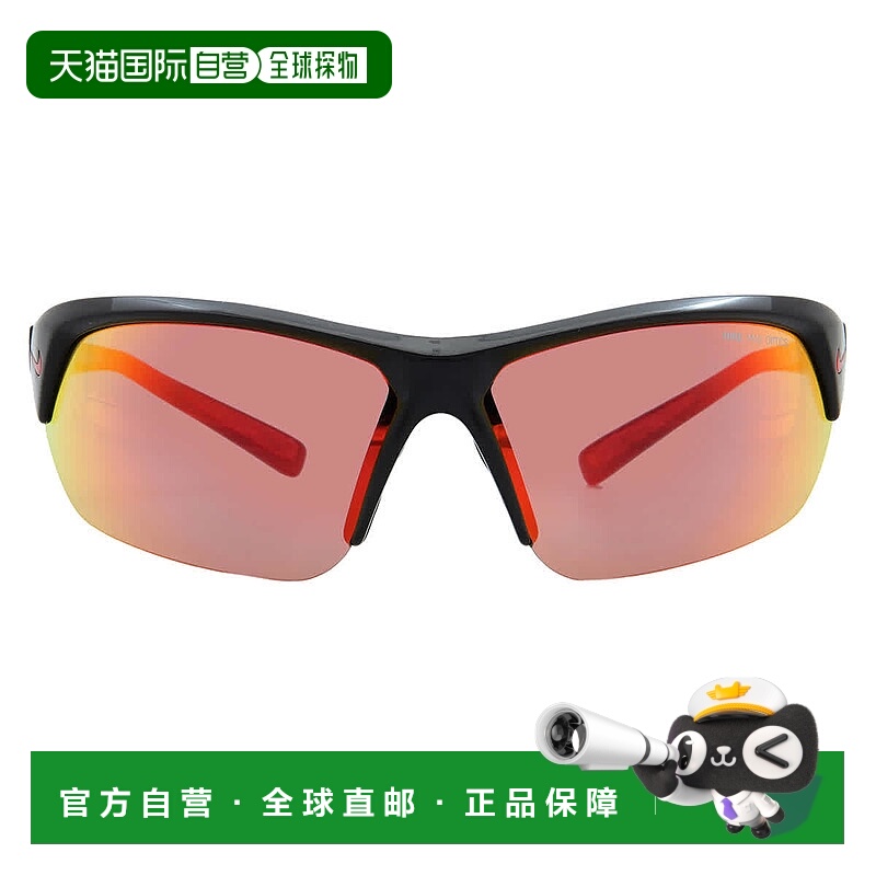 自营Nike Red Mirror Wrap Men's Sunglasses NIKE SKYLON ACE M