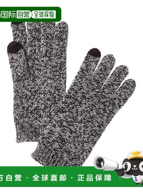 自营sofiacashmere Marl Texting Cashmere Glove - black 美国奥