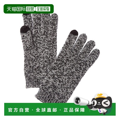 自营sofiacashmere Marl Texting Cashmere Glove - black 美国奥