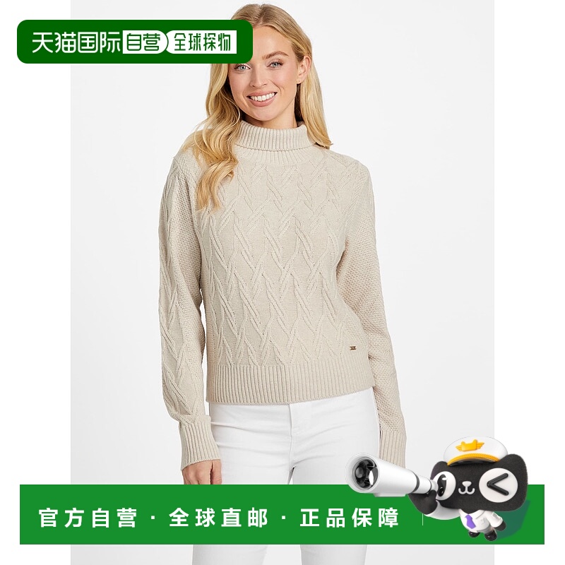 自营guessNiman Cable-Knit Sweater - oatmeal heather 美国奥莱