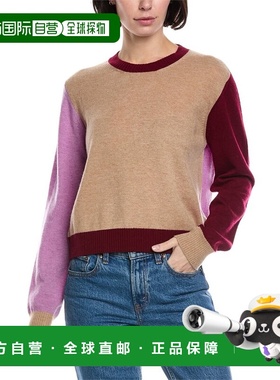 自营Brodie Cashmere Colorblock Wool & Cashmere-Blend Sweater