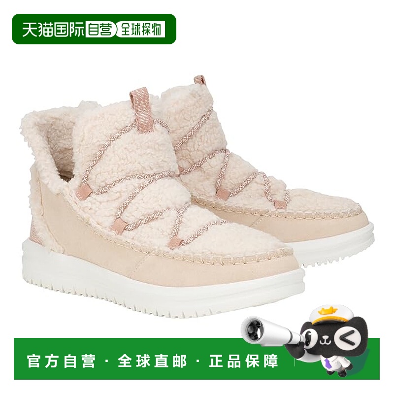 1h可退 香港直邮潮奢 hey dude 女士 Camden 绒面革舒适短靴