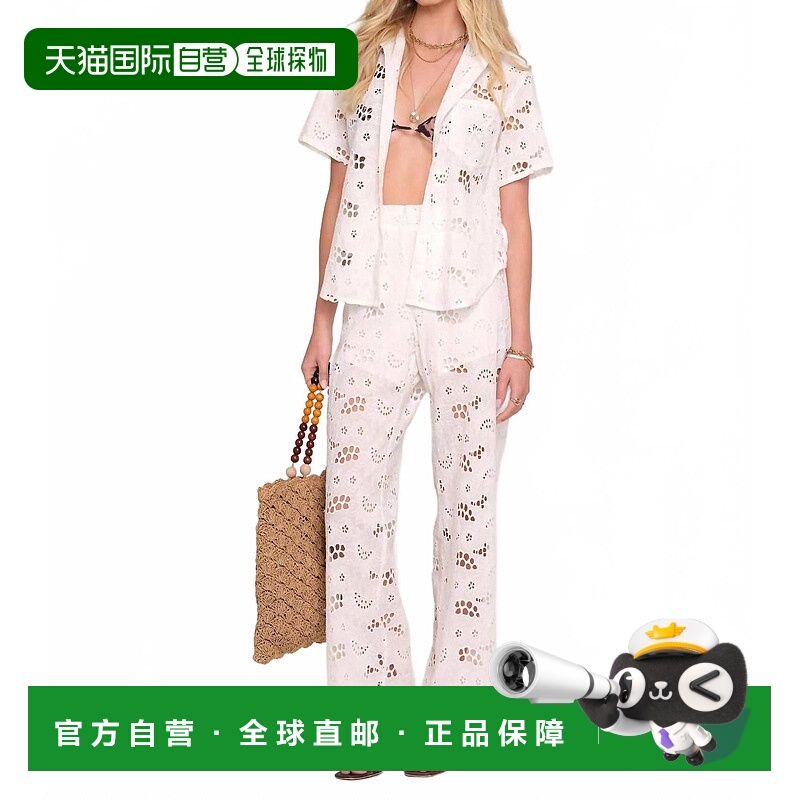 自营heartloomRosie Eyelet Button Front Shirt In Eggshell - e